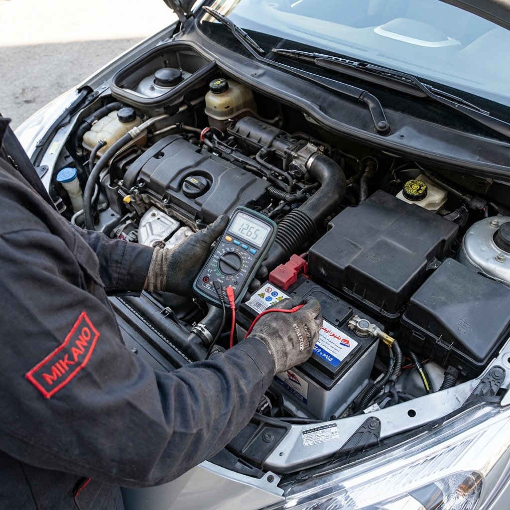 چه زمانی باید باطری خودرو را تعویض کرد - تست باطری با مولتی‌متر