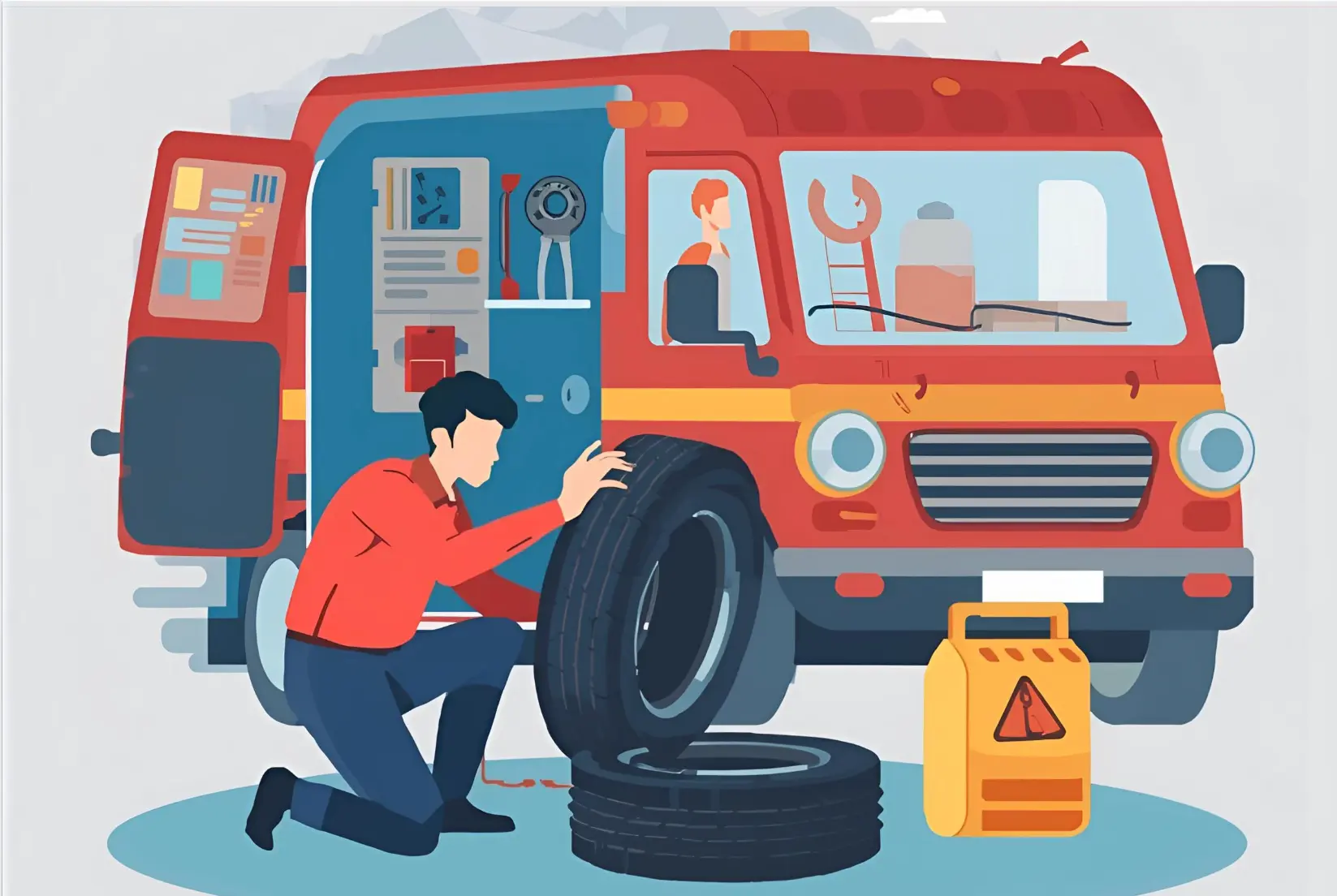 پنچرگیری سیار میکانو - تعویض و تعمیر لاستیک در محل ۲۴ ساعته